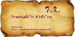 Trestyén Klára névjegykártya