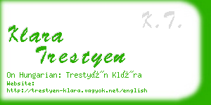 klara trestyen business card